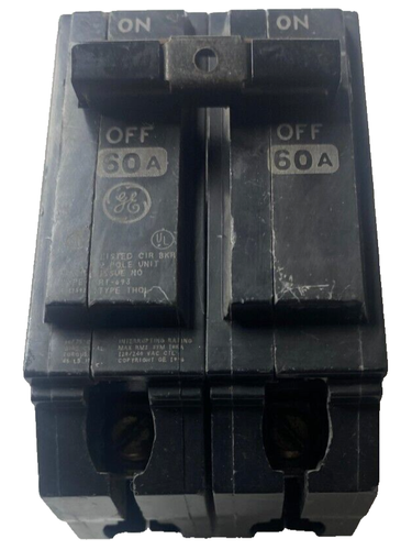 Disyuntor 60A GE THQL2160 60 Amp 2 polos 10kA@120/240V Interno Viaje Común - Imagen 7 de 9