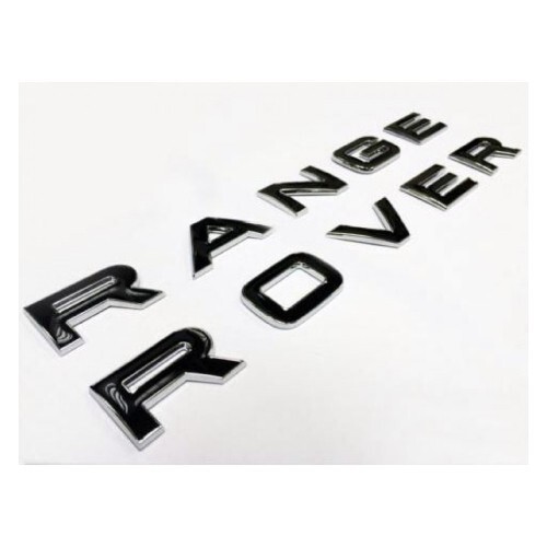 RANGE ROVER 3D Black with Chrome Outline or Boot Letters eBay