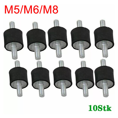10x Gummipuffer M5/M6/M8 Schwingungsdämpfer Silentblock Gummi-Metall-Puffer Set