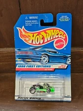 1998 Hot Wheels #651 First Editions 21/40 GO KART Green w/Chrome 5 Sp-Front MW