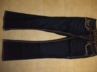 NEW Rock Revival Maggie Boot Back Flap Dark Blue Denim Jeans 31 X 33 w/o Tag — photo 6
