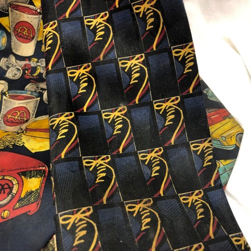 Corbata de colección McDonalds para hombre rompecabezas piezas 6 corbatas de gerente de comida rápida - Imagen 6 de 16