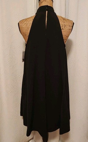 Nine West Women's S Black Sleeveless Trapeze Dress With Pockets NEW - Picture 2 of 8