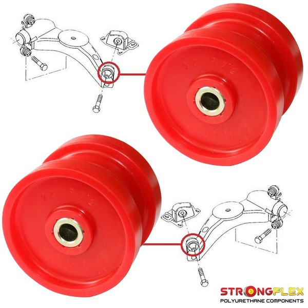 Strongflex Busches Hintere Achsschenkel Querlenker FüR Audi A3 TT S3 Rot-image