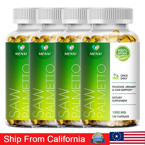 Saw Palmetto Extract 1000 Mg Prostate Supplement Urinary Health 120 Capsules MX - Afbeelding 1 van 12