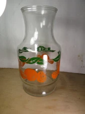 Vintage Orange Juice Bottle Pitcher Glass