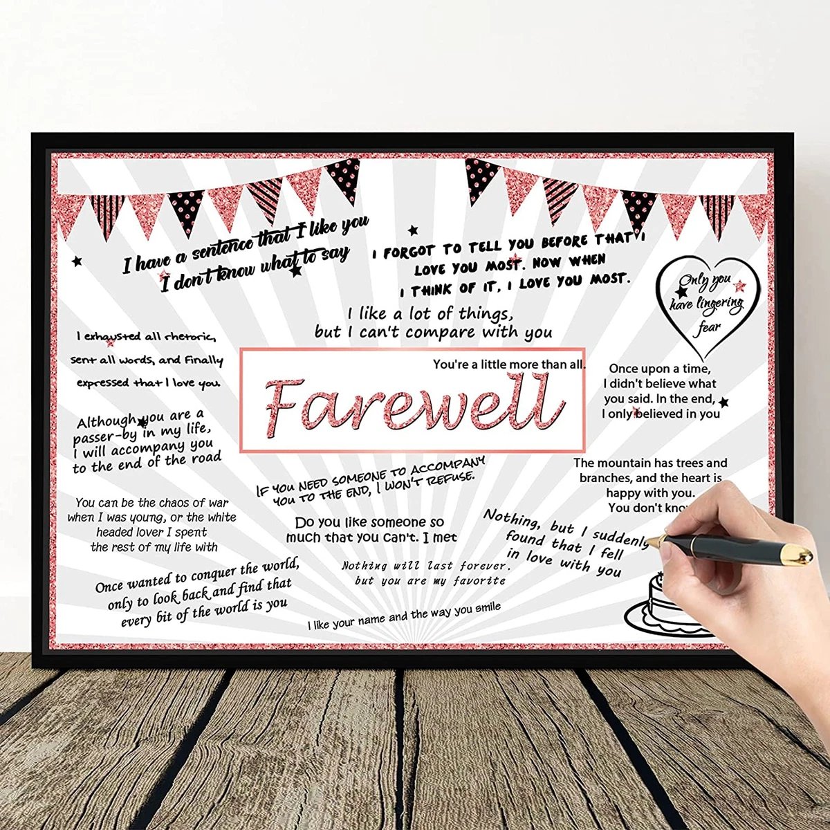 Farewell Party Decorations Goodbye Card Guest Book We Will Miss You Card  Retired