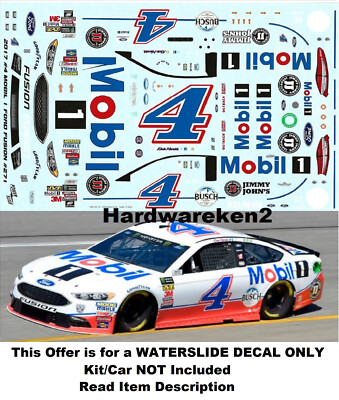 NASCAR DECAL # 4 MOBILE 1 2017 FORD FUSION KEVIN HARVICK 1/24