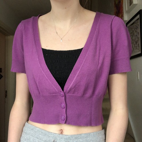 VINTAGE 90s PURPLE BOLERO CROPPED 