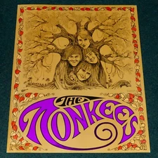 THE MONKEES 1967 VINTAGE ORIGINAL SPARTA POSTER DAVY JONES MICKY DOLENZ