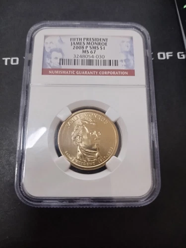 2008 P JAMES MONROE PRES. DOLLAR NGC MS67 ANNUAL SET MAC  .