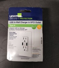 Brand New Leviton 15 Amp Smartlock Pro Self-Test GFCI 24-Watt 4.8 Amp White