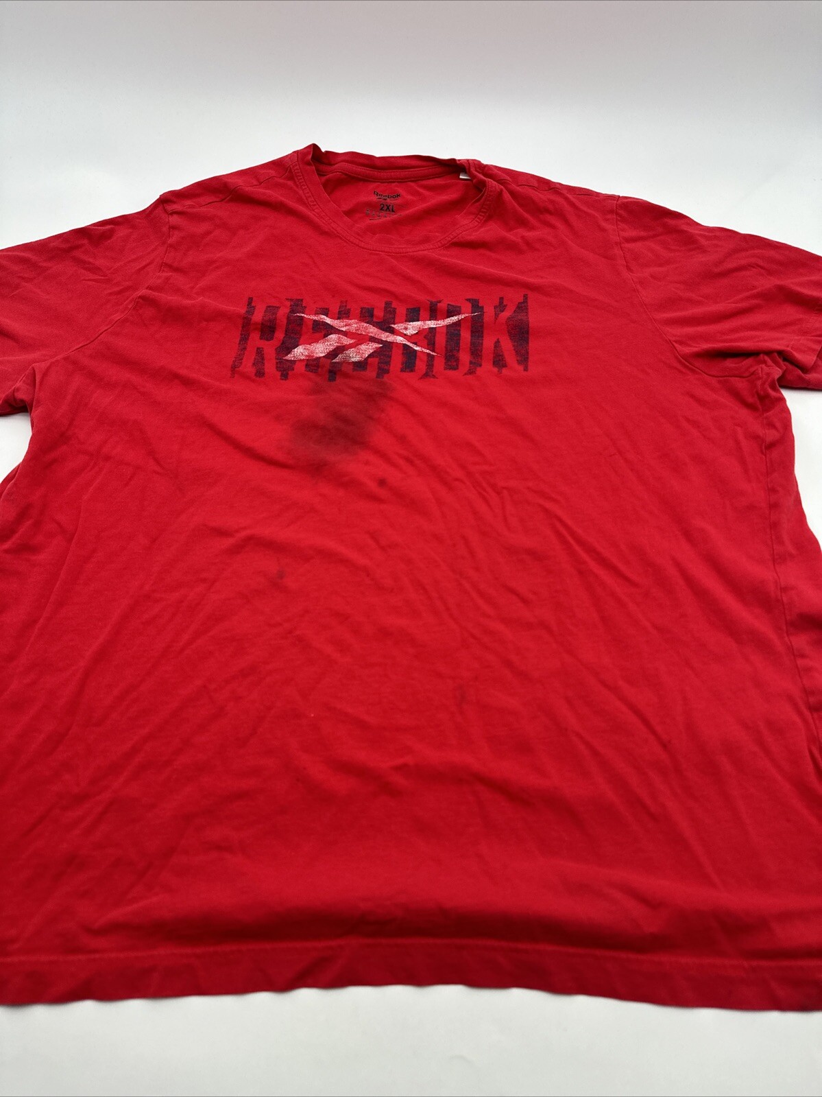 Reebok T-Shirt Men 2X-Large Red Graphic Print Logo ..#20663