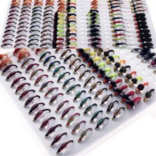 24-126Pcs Fly Fishing Flies Assortment Kit Dry Wet Flies for Trout Bass Fish