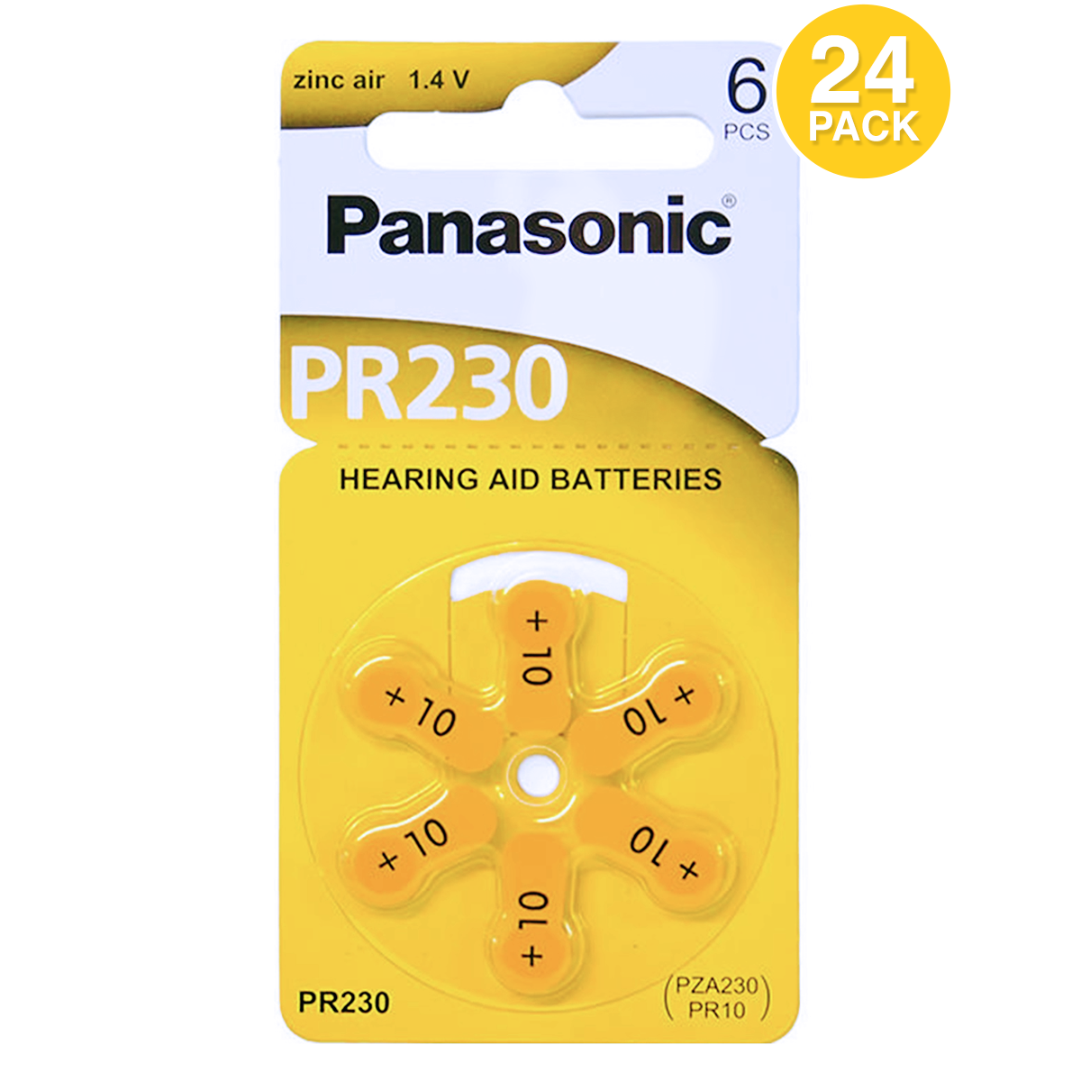 Panasonic Size 10 1.45V Hearing Aid Batteries (24 Pack)