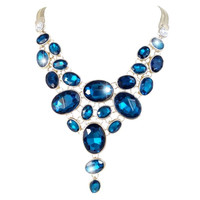 Ever Faith® Austrian Crystal Oval Drop Statement Necklace Ever Faith® Austrian Crystal Oval Drop Statement Necklace
