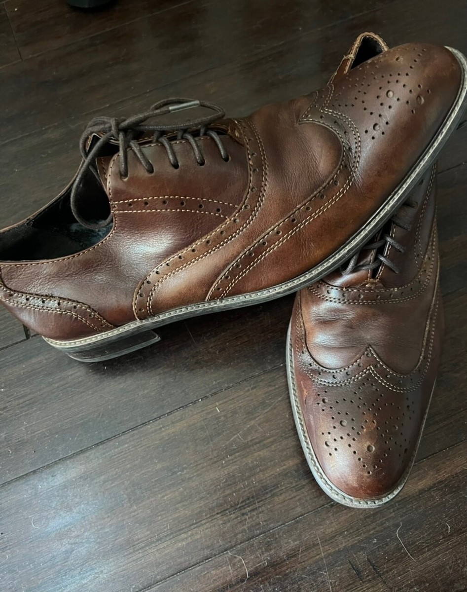 Mens Shoes Kenneth Cole DESIGN Leather Oxfords Brown Wing  display picture 3
