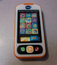 VTech Touch and Swipe Baby Phone Learning Toy for Baby Orange / Tested!