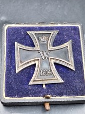 EK1 Eiserne Kreuz 1. Klasse im Etui Gewölbt an Nadel