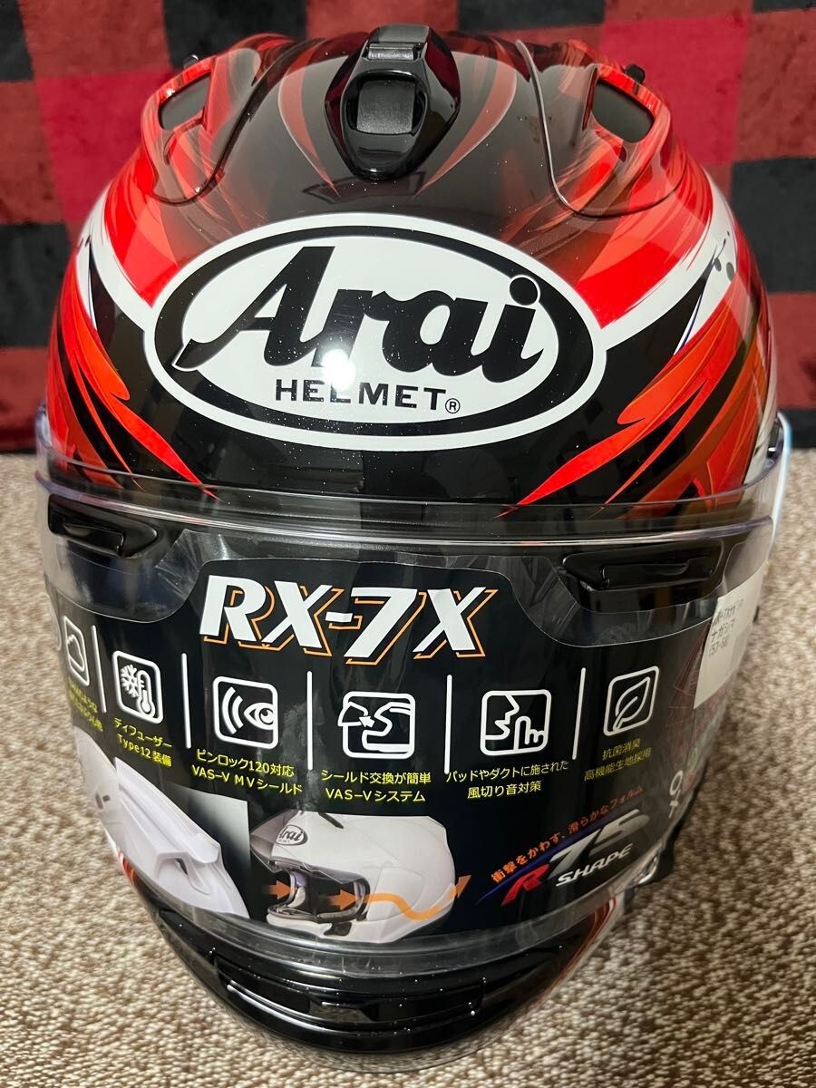 新品未使用　Arai　RX-7X　NAGASHIMA　Lサイズ Arai Full face helmet RX-7X NAGASHIMA model Size L 59-60cm