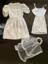Vintage Hi Girls Confirmation 1st Communion Dress Lucky Star Slip Veil SZ 10/12
