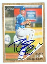 Robbie Erlin autographed baseball card 2011 Topps Heritage Minor League #108