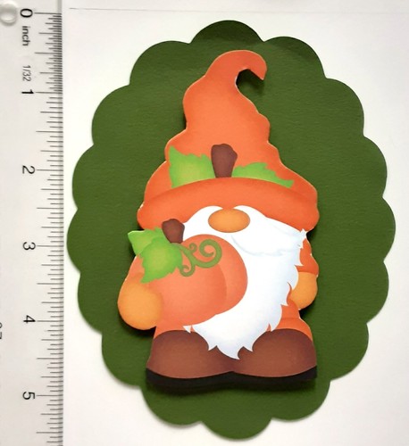 Gnomes Thanksgiving Fall 3 Dimensional Card front Scrapbook Embellishment 535 - Picture 7 of 10