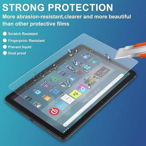 2 Pack 9H TEMPERED GLASS Screen Protector for Amazon Fire Max 11 (2023) 13th Gen - Picture 3 of 5