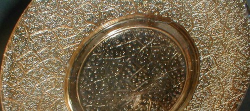 Imperial Belmont Tumbler Co Marigold Carnival Crackle Glass 8" Dessert Plate Z6 - Picture 3 of 4