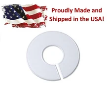 White Round Plastic Blank Rack Size Dividers - Multi-Pack