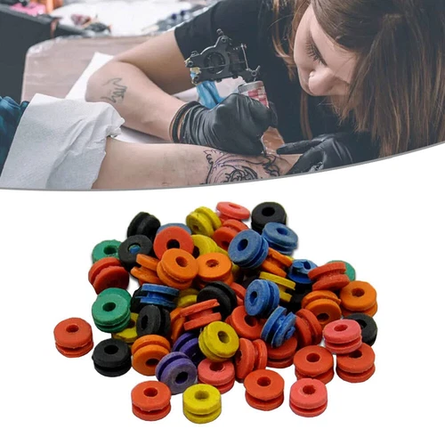 100 Pcs Full Grommets Nipple Tattoo Supplies Machine Parts Rubber image 2