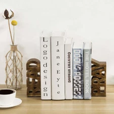 Rustic Burnt Wood Read and Pray Block Word Bookends, 1 Pair