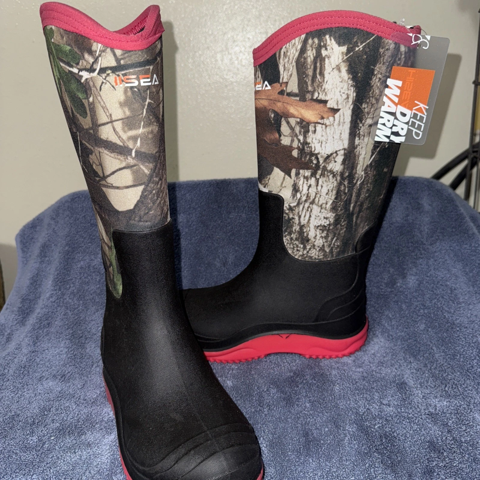 HISEA Women Rain Snow Boots Waterproof Insulated Hunting Garden Chore Work Boot