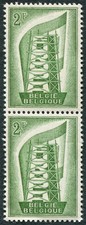 BELGIUM 1956 2f green SG1582 mint MNH FG Europa PAIR #A02