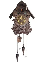 Wall Cuckoo Clocks Black Forest Wooden Cuckoo Clock. Black Forest Hand-Carved...