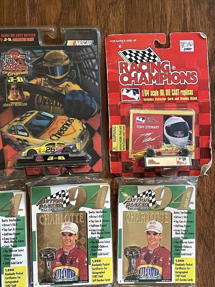 NASCAR Toy Die Cast Car Card Lot 11 Mini Radio Unopened Packs Action Packed 1994 - Image 3 of 4