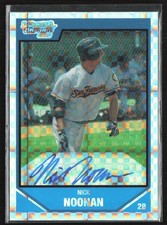 Nick Noonan 2007 Bowman Chrome X-Fractor Auto /225 C #BDPP131 San Francisco
