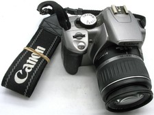 Canon EOS Rebel XT 8MP Silver DSLR w/ Canon 18-55mm Lens w/Battery Excellent