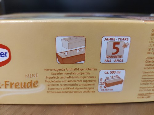 Dr. Oetker Back-Freude Mini, Kastenform 15 cm, nie benutzt, mit Original-Karton - Bild 5 von 7