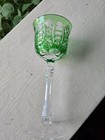 Cut to Clear Lead Crystal Wine Goblet Emerald Green — photo 2