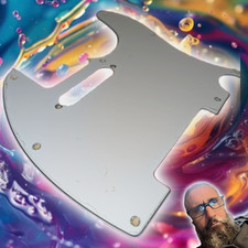 UC'd - 3-warstwowy klasyczny wygląd biały osłona pickguard w stylu tele ze śrubami - wygrana - WW