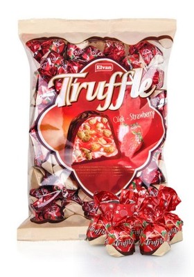 Elvan Truffle Candy Strawberry filled chocolate truffle 1000gr