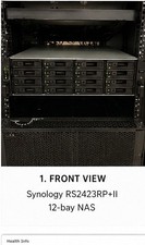 Synology RS2423RP+II 128TB NAS 8x WD Red Pro 16TB WD161KFGX 10Gbe Rails