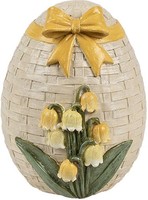 Clayre & Eef 6PR4400 Deko Ei Beige Gelb Polyresin 9X8X10 Cm Landhausstil