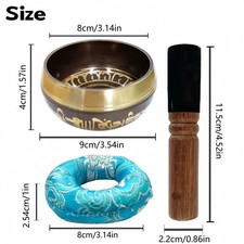 Nepal Singing Bowl Set Black Divine Eye Meditation Bowl for Yoga Stress Relief