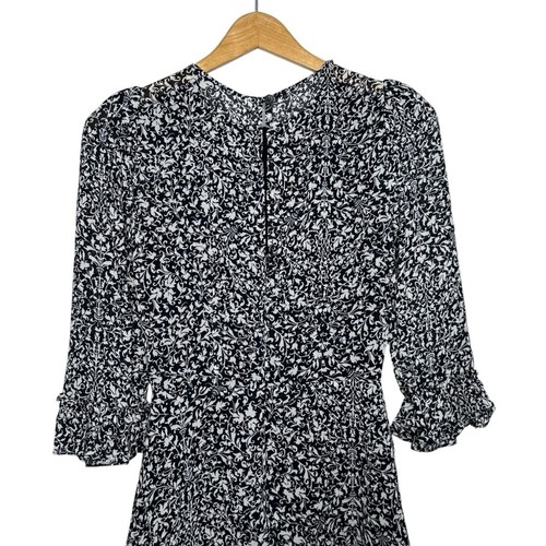 Reformation Doutzen Mini Ruffle Dress Suisse Ditsy Floral Print Women’s Size 0 - Picture 10 of 14