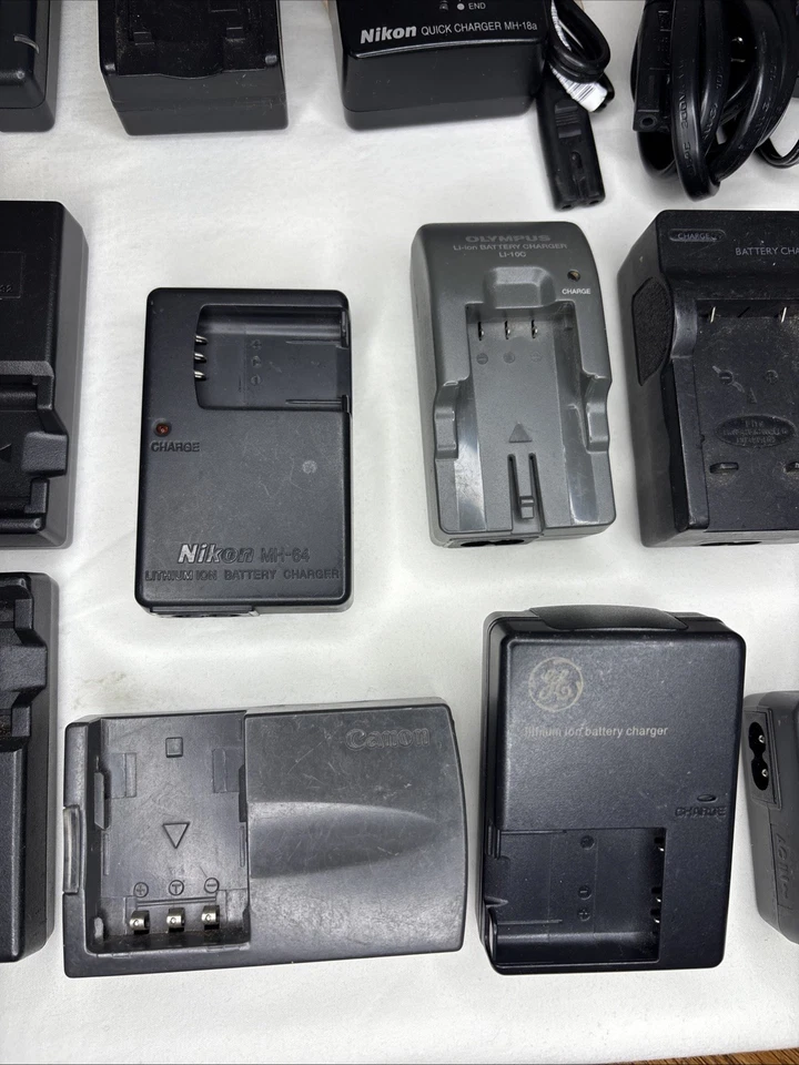 Lote de 20 cargadores de batería para cámara digital Canon Nikon Sony Fujifilm OEM VER FOTOS Foto 3 de 4