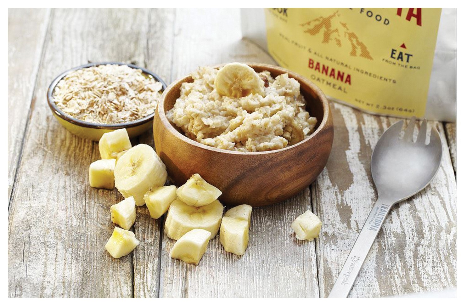 Овсяная каша Trailtopia с бананами и овсяными хлопьями - Вкусная и питательная еда для туристов
