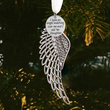 Memorial Christmas Ornament Angel Wings, Sympathy Gifts for Loss of Daughter ...