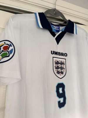 England Euro 96 Heimtrikot Alan Shearer Nummer 9 Größe M Three Lions